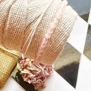 Dainty pink Quartz bracelet + BARELY THERE JEWELRY